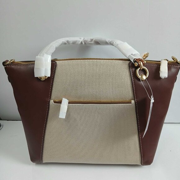 COACH Women's Kacey Satchel, Natural Multi OS new - Picture 4 of 5